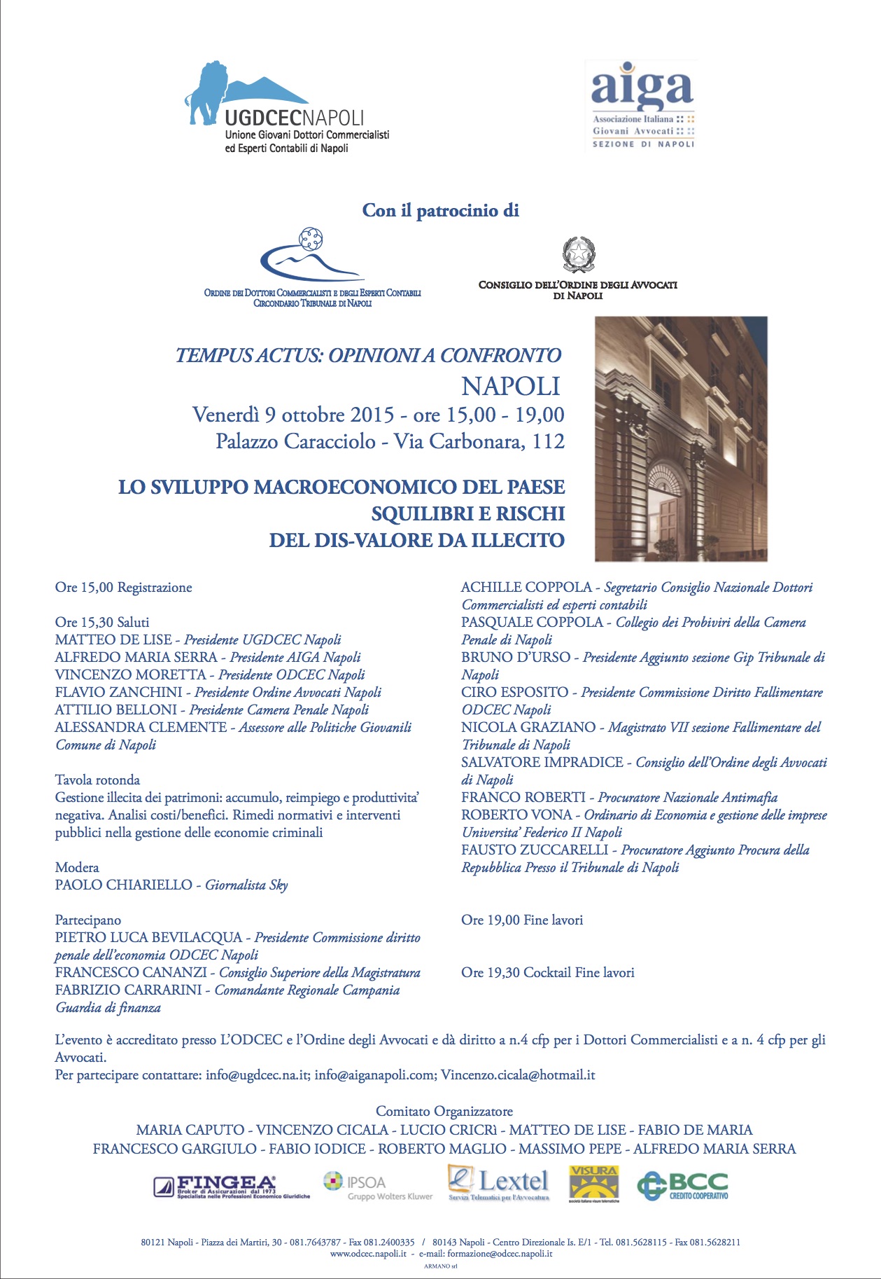 LO SVILUPPO MACROECONOMICO DEL PAESE – SQUILIBRI E RISCHI DEL DIS-VALORE DA ILLECITO Locandina