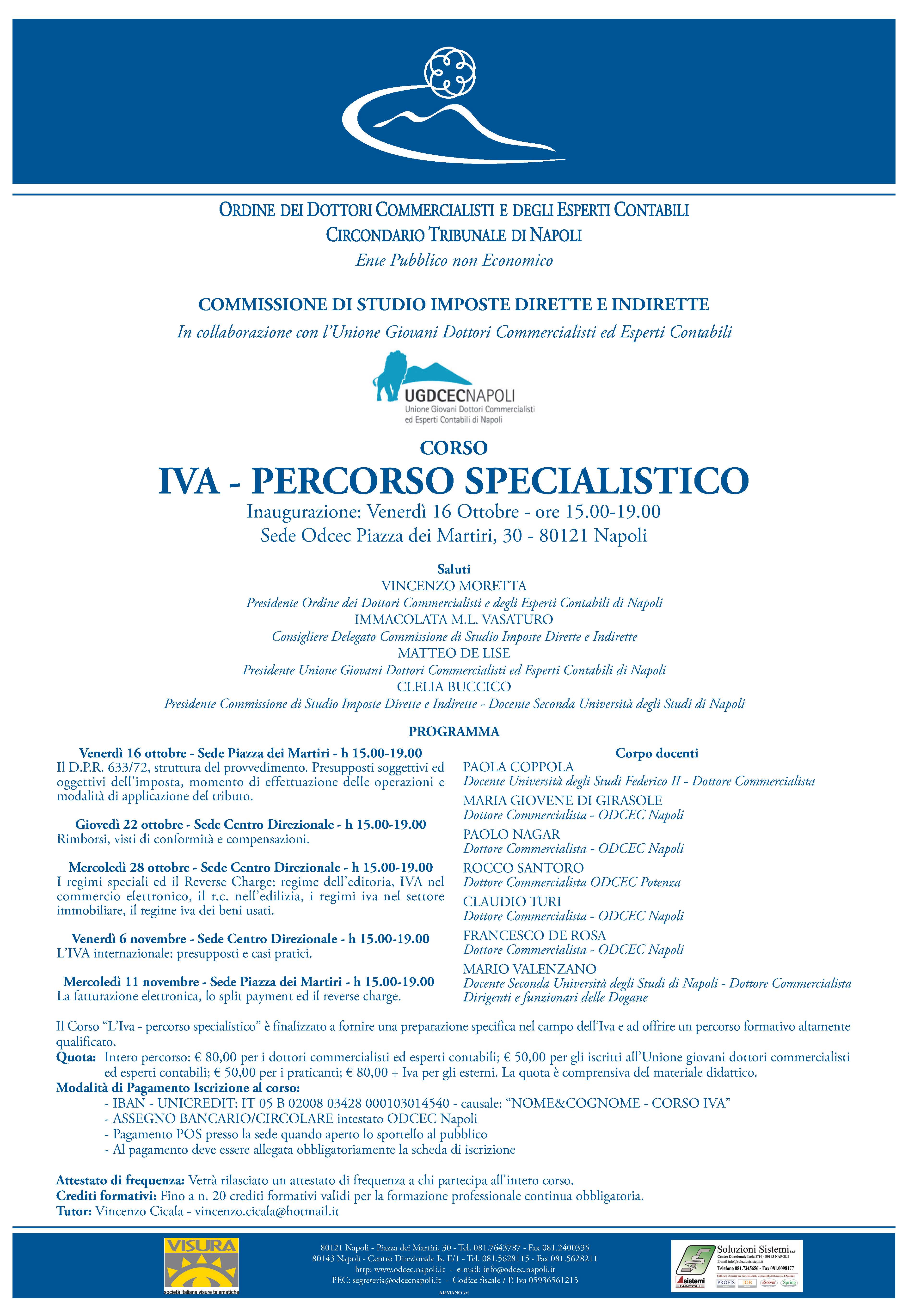 IVA - Percorso Specialistico Locandina
